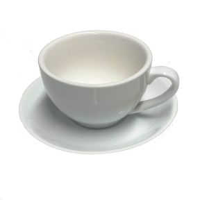 Traditional Cup and Saucer - White