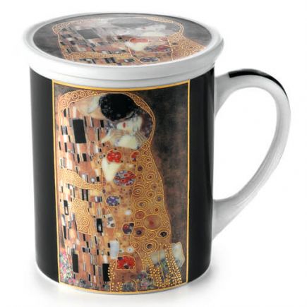Klimt Kiss Mug With Lid And Infuser