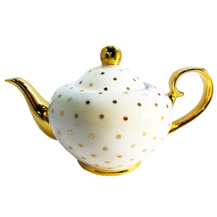 Gold Spotty Teapot