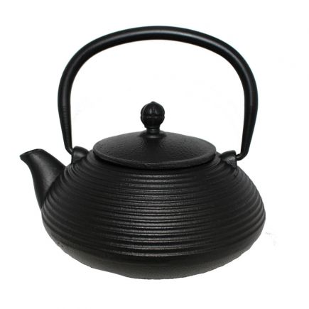 Cast Iron Teapot - Black Rings