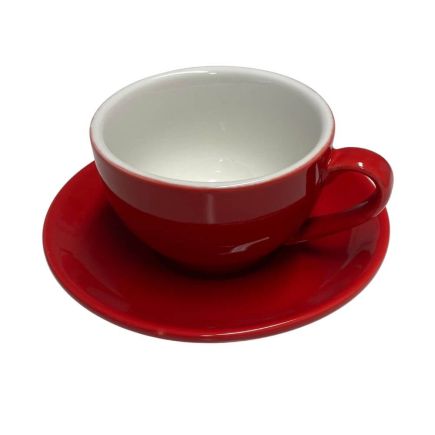Traditional Cup and Saucer - Red