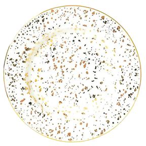 Gold Splatter Tea Plate