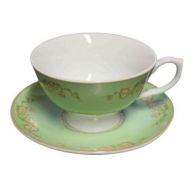 Regency Cup And Saucer - Green