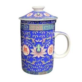 Long Life Blue Mug With Lid And Infuser