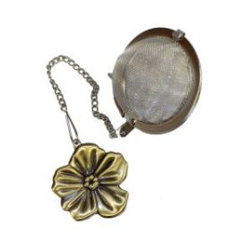 Tea Ball Infuser - Bronze Flower